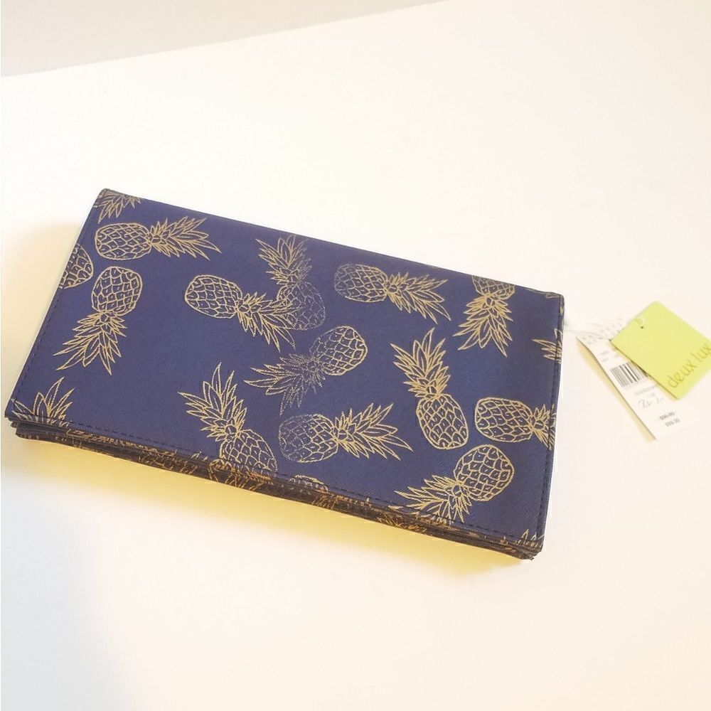 NWT Deux Lux Pineapple Clutch